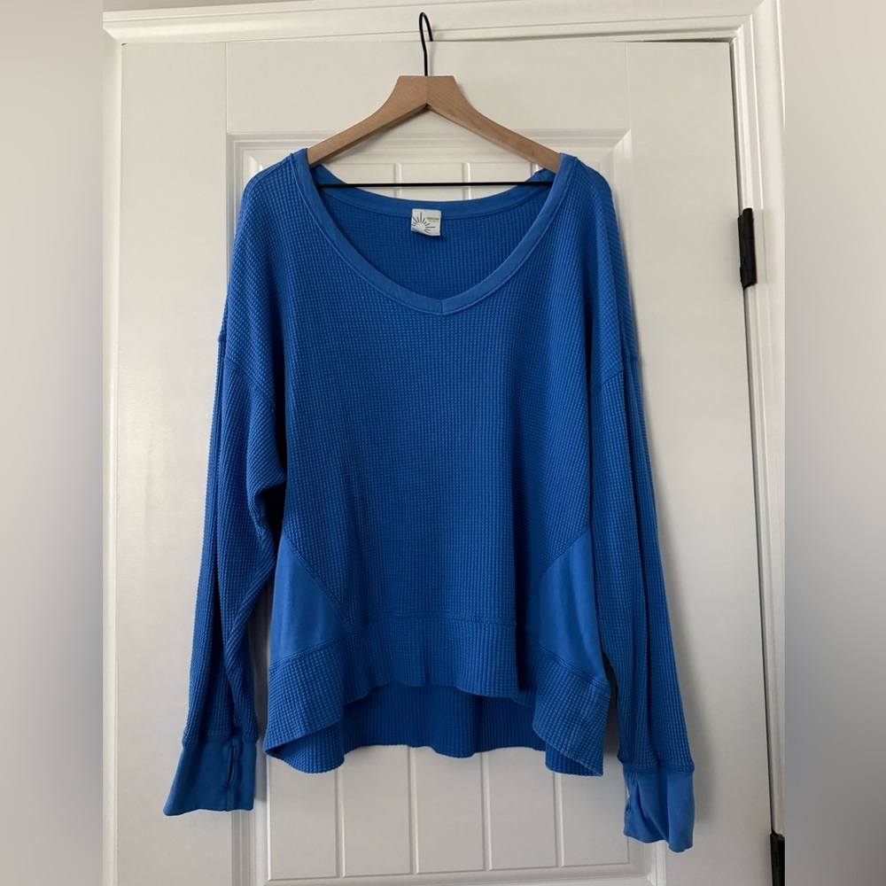 Aerie V-Neck Blue Sweater
